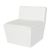 White Conic Armchair - White seat