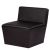 Location de fauteuil Conic noir - Assise noire