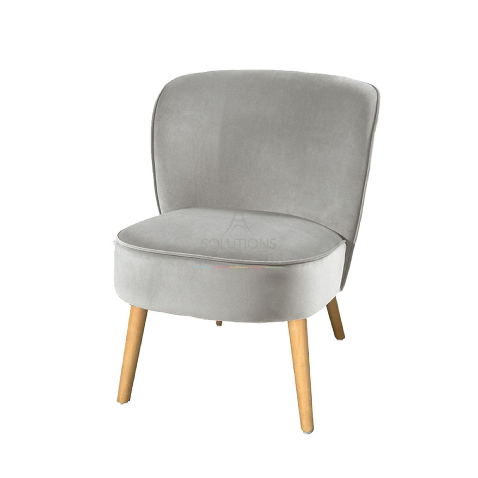Location fauteuil crapaud en velours gris clair