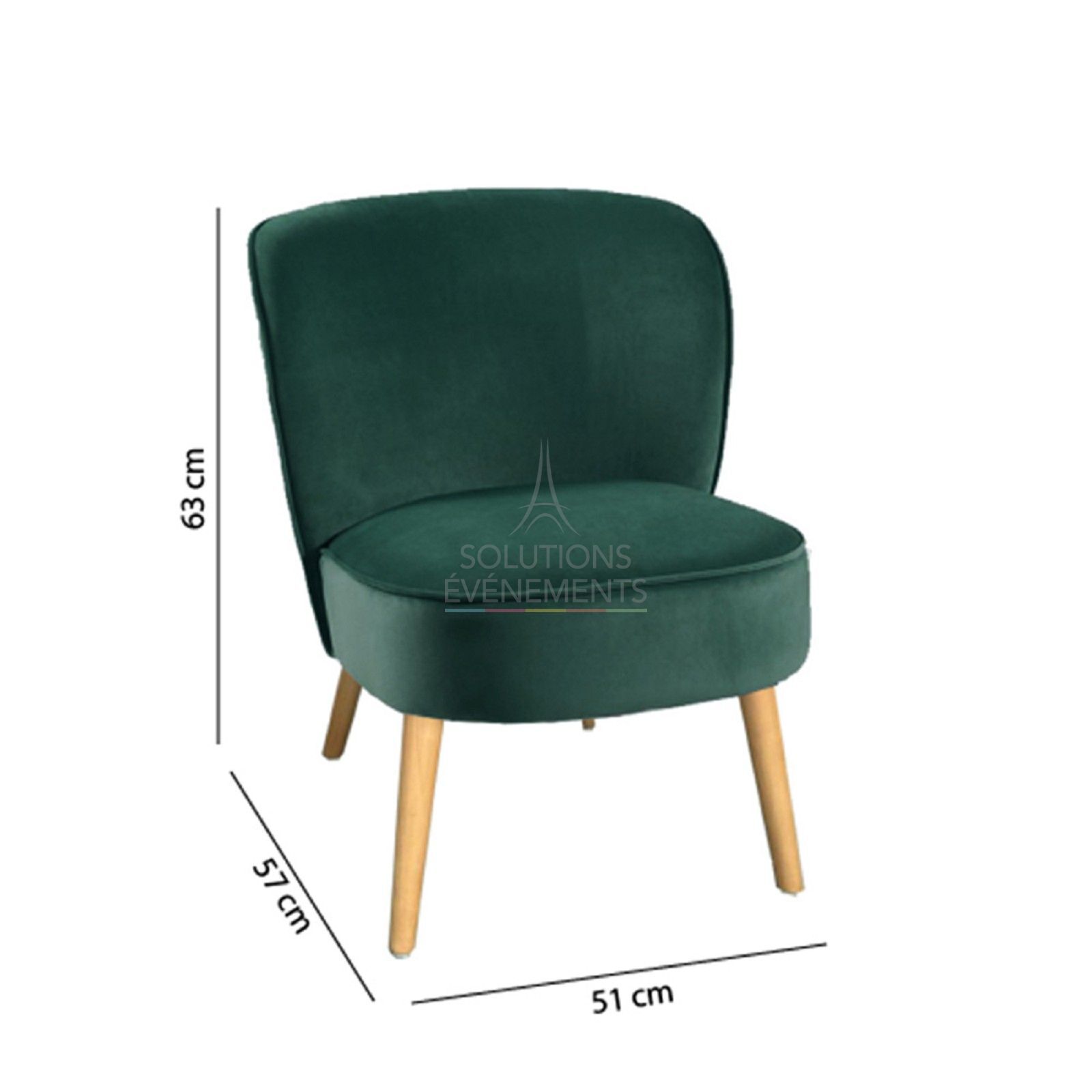 fauteuil crapaud velours vert - visuel 2