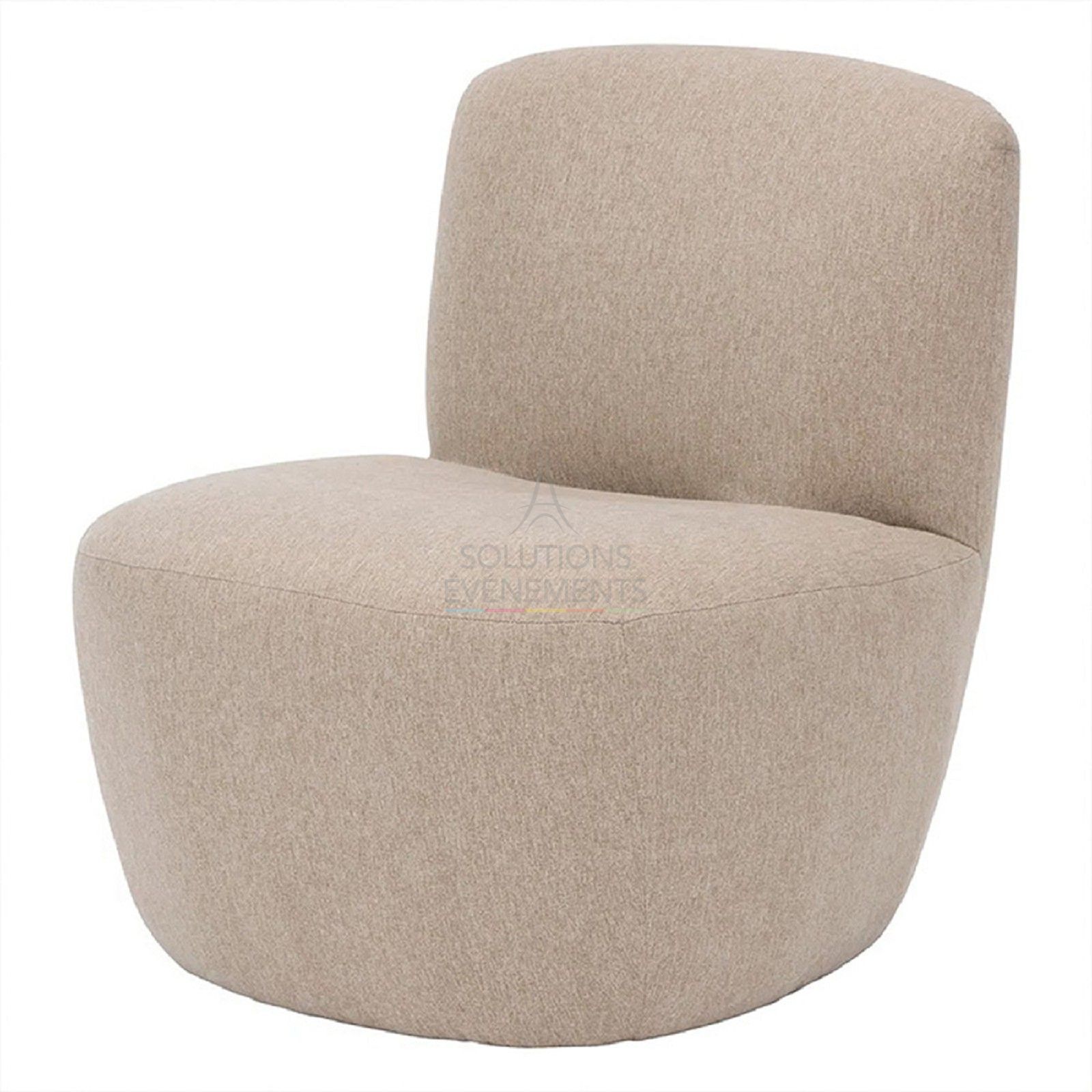 Location petit fauteuil moelleux beige