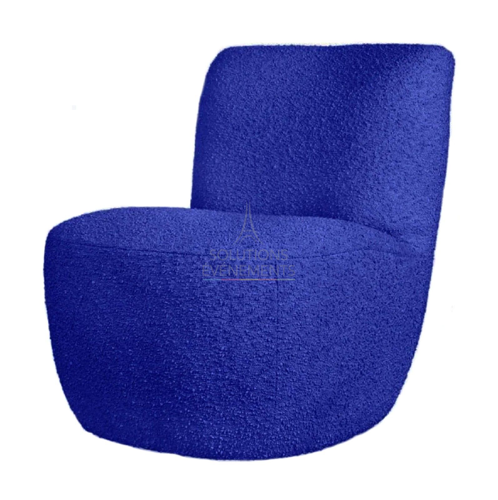 Location fauteuil chauffeuse avec tissu bouclette