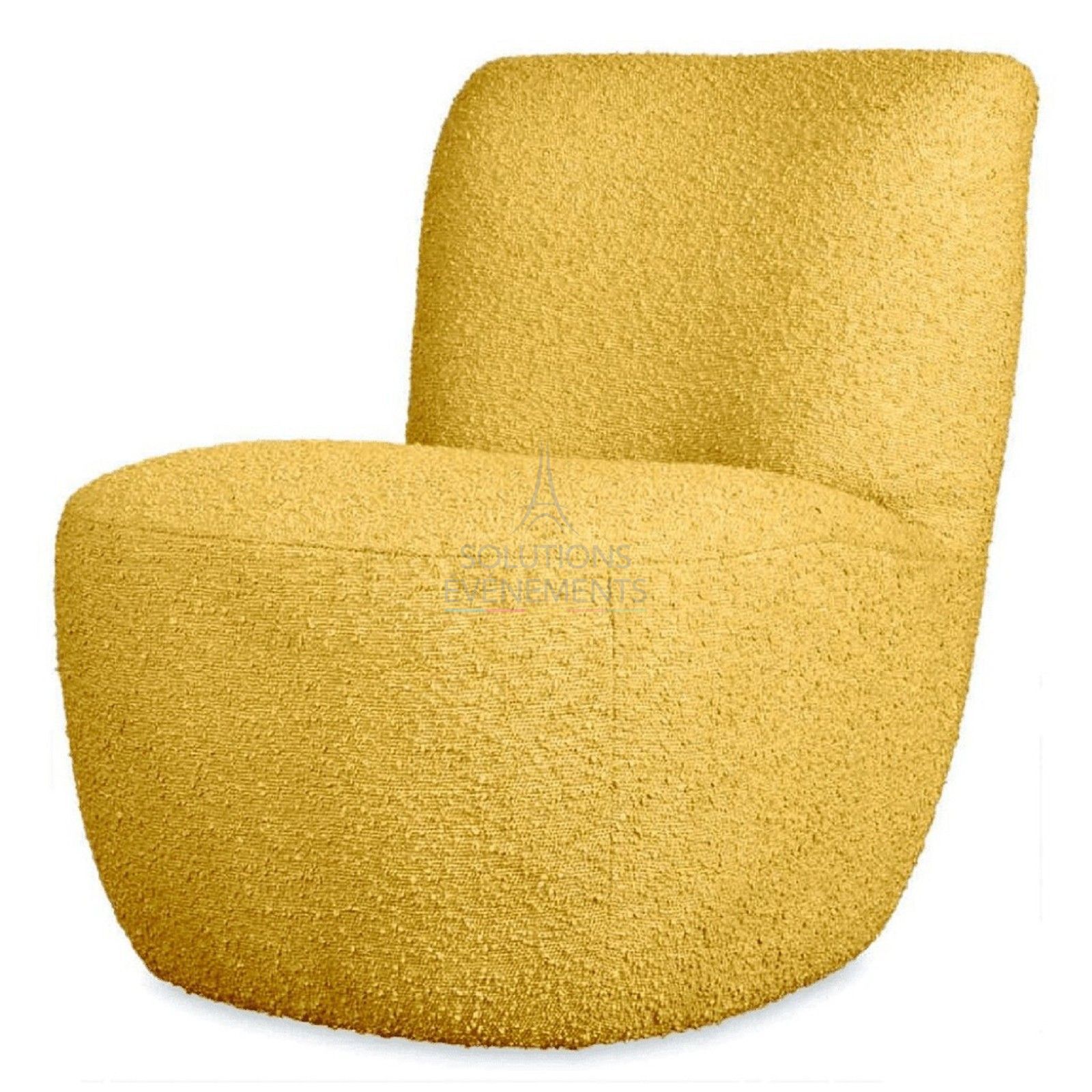 Location fauteuil chauffeuse avec tissu bouclette