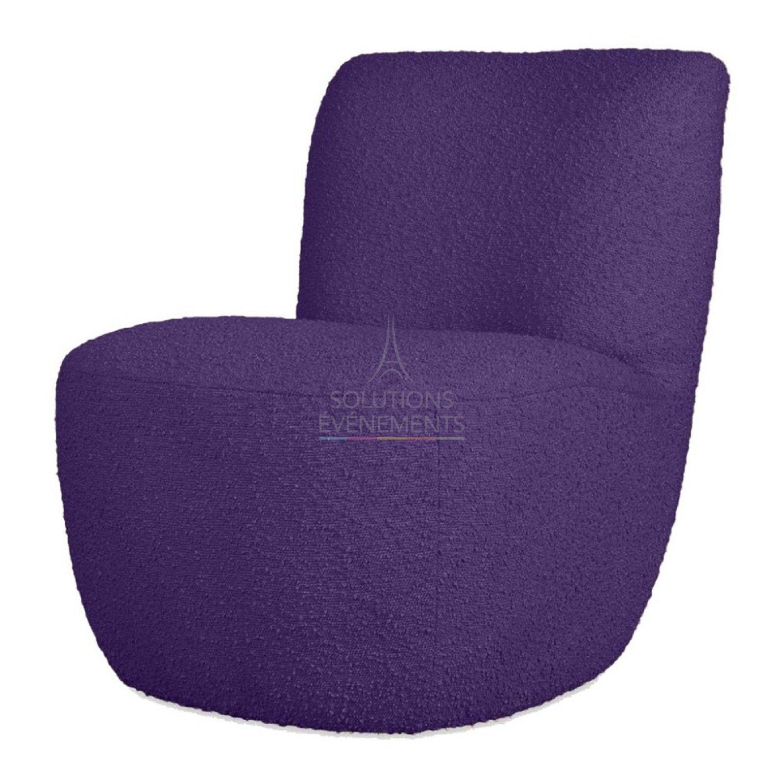 Location fauteuil chauffeuse avec tissu bouclette