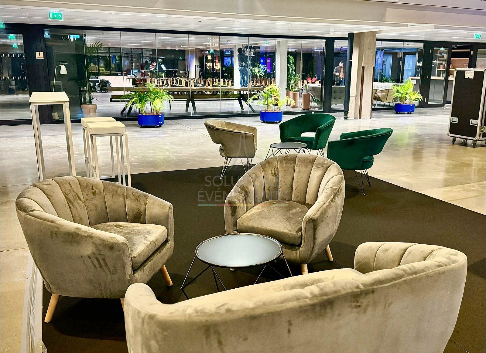 Fauteuil Juliette velours gris - Visuel 5