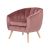 Location fauteuil velours rose