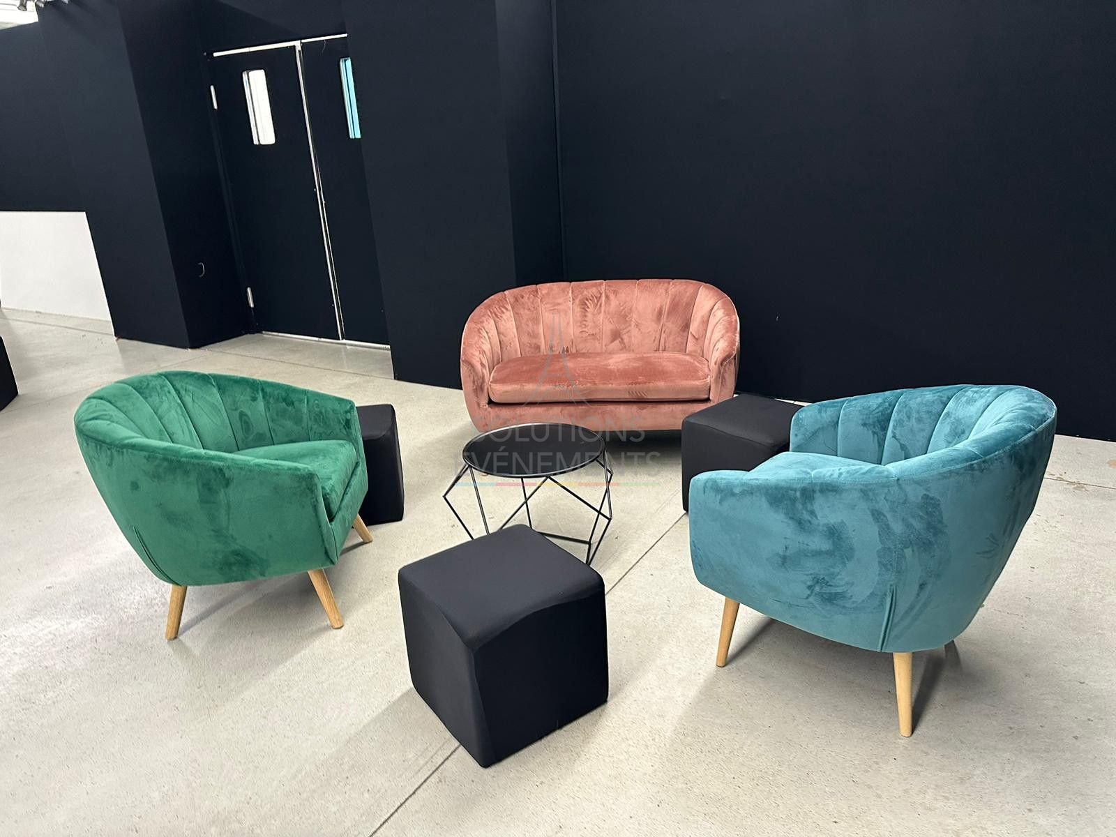 fauteuil juliette velours vert - visuel 6