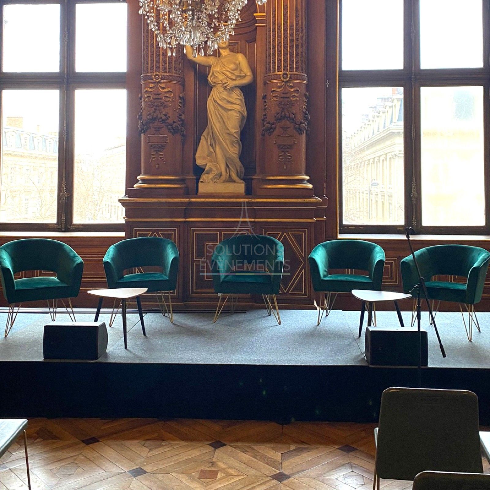 Fauteuil Leon velours vert - Visuel 6