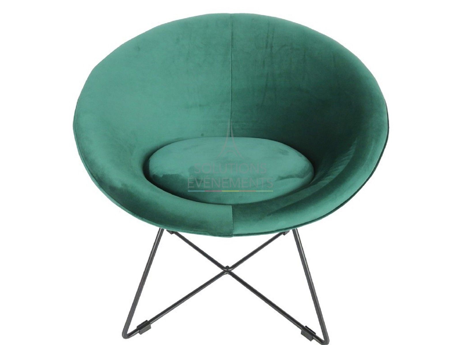 Fauteuil Leonie velours vert - Visuel 2