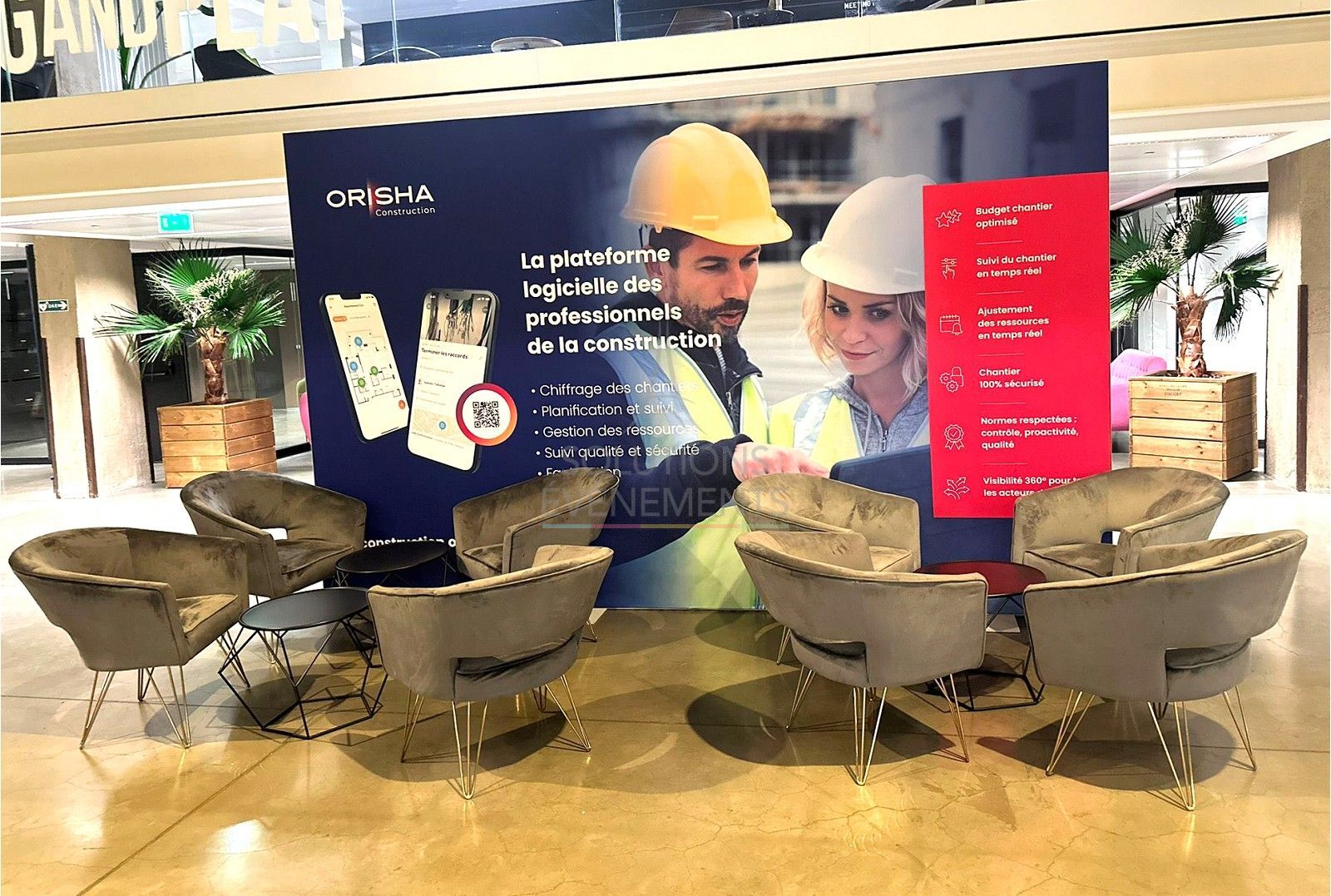 Fauteuil Leonor velours gris anthracite - Visuel 5