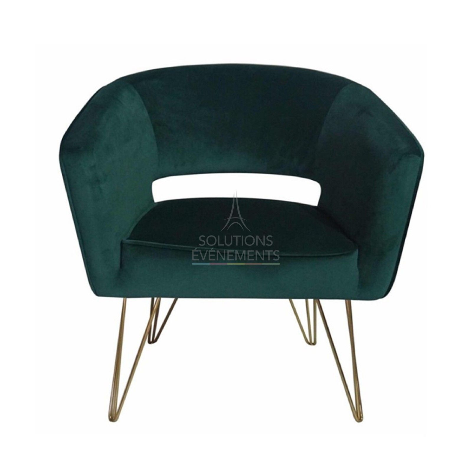 Fauteuil Leonor velours vert - Visuel 2