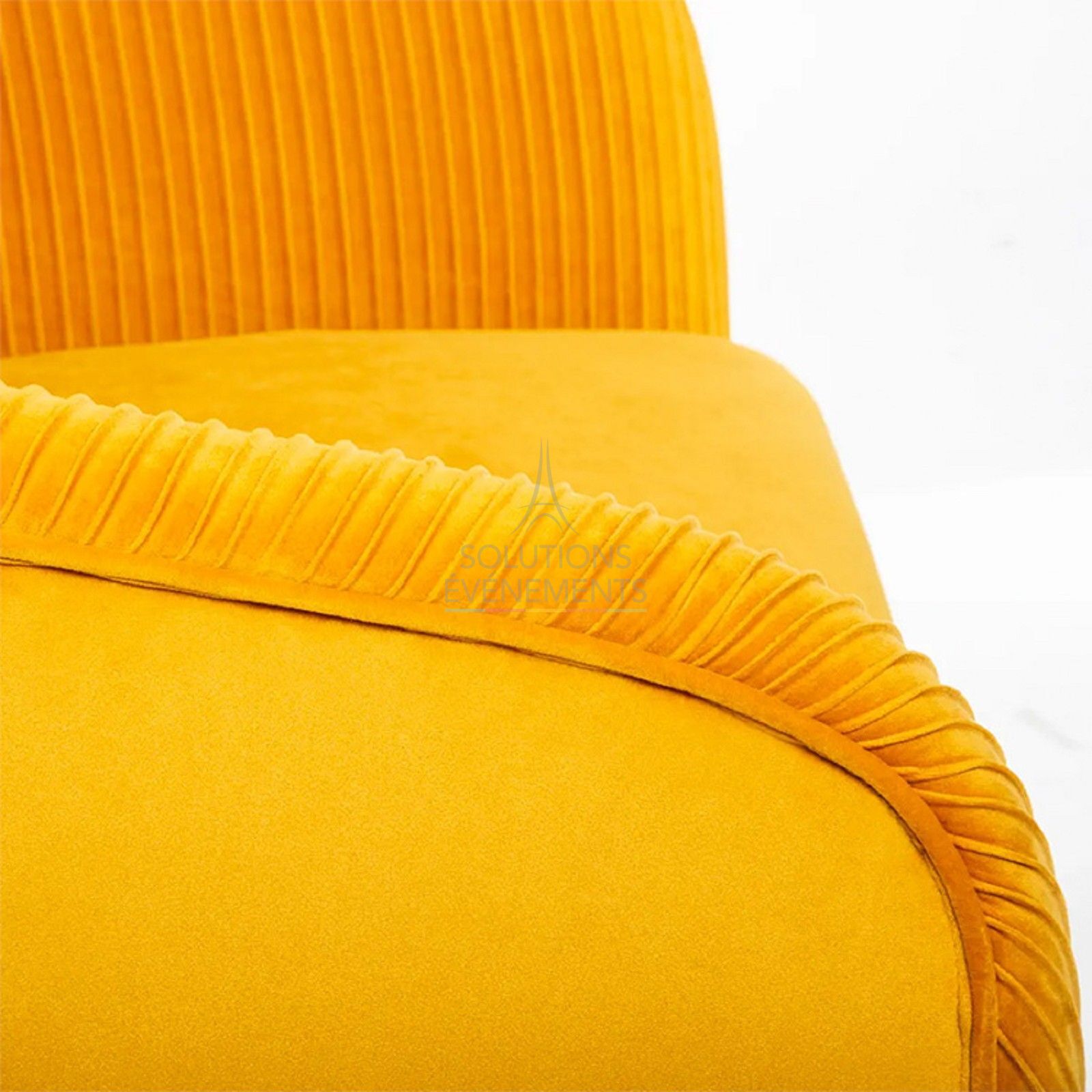 Fauteuil Louise velours jaune - Visuel 2