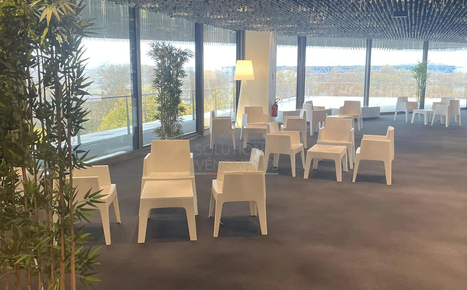 Fauteuil Lounge Blanc - Visuel 3