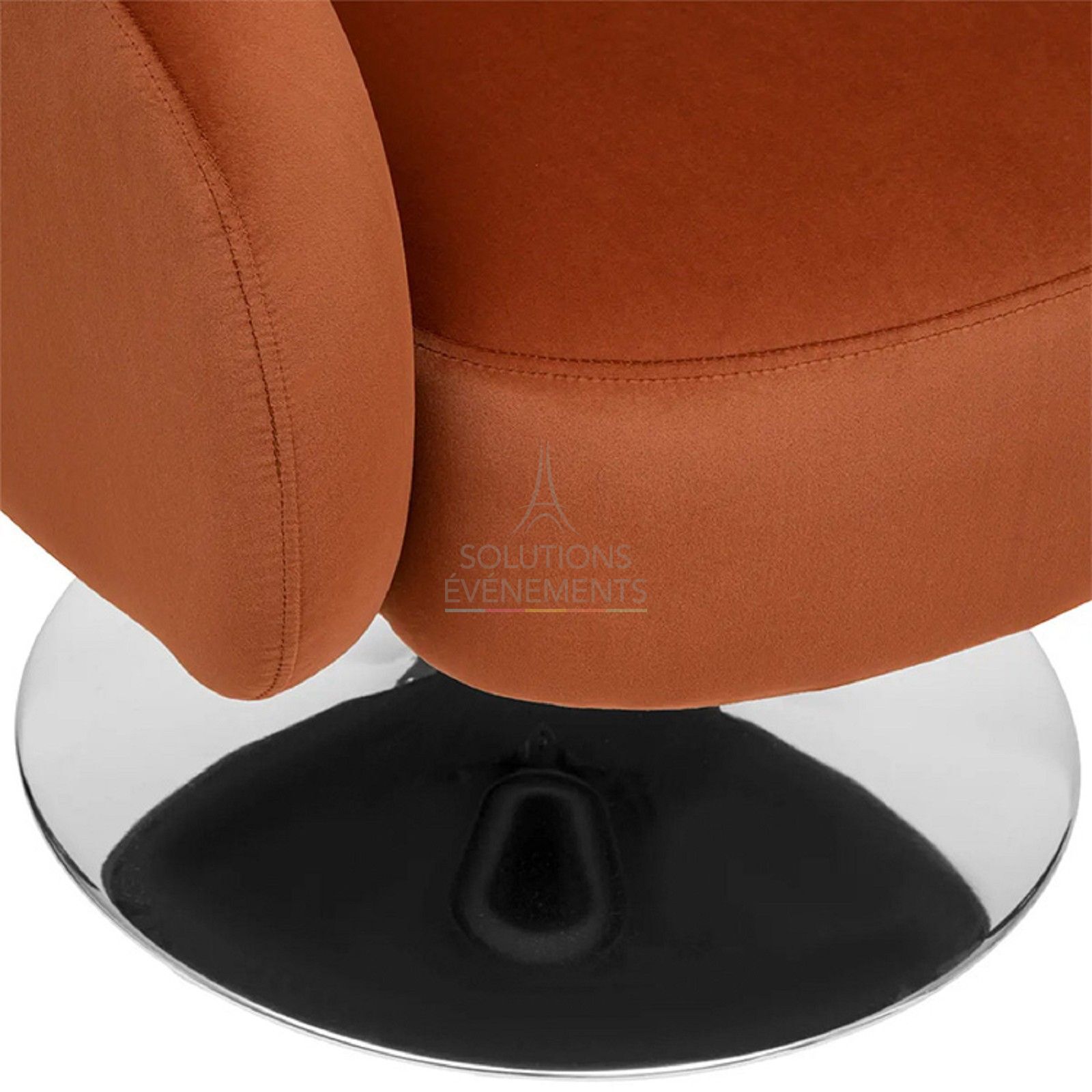 Fauteuil Lune velours ambre - Visuel 2