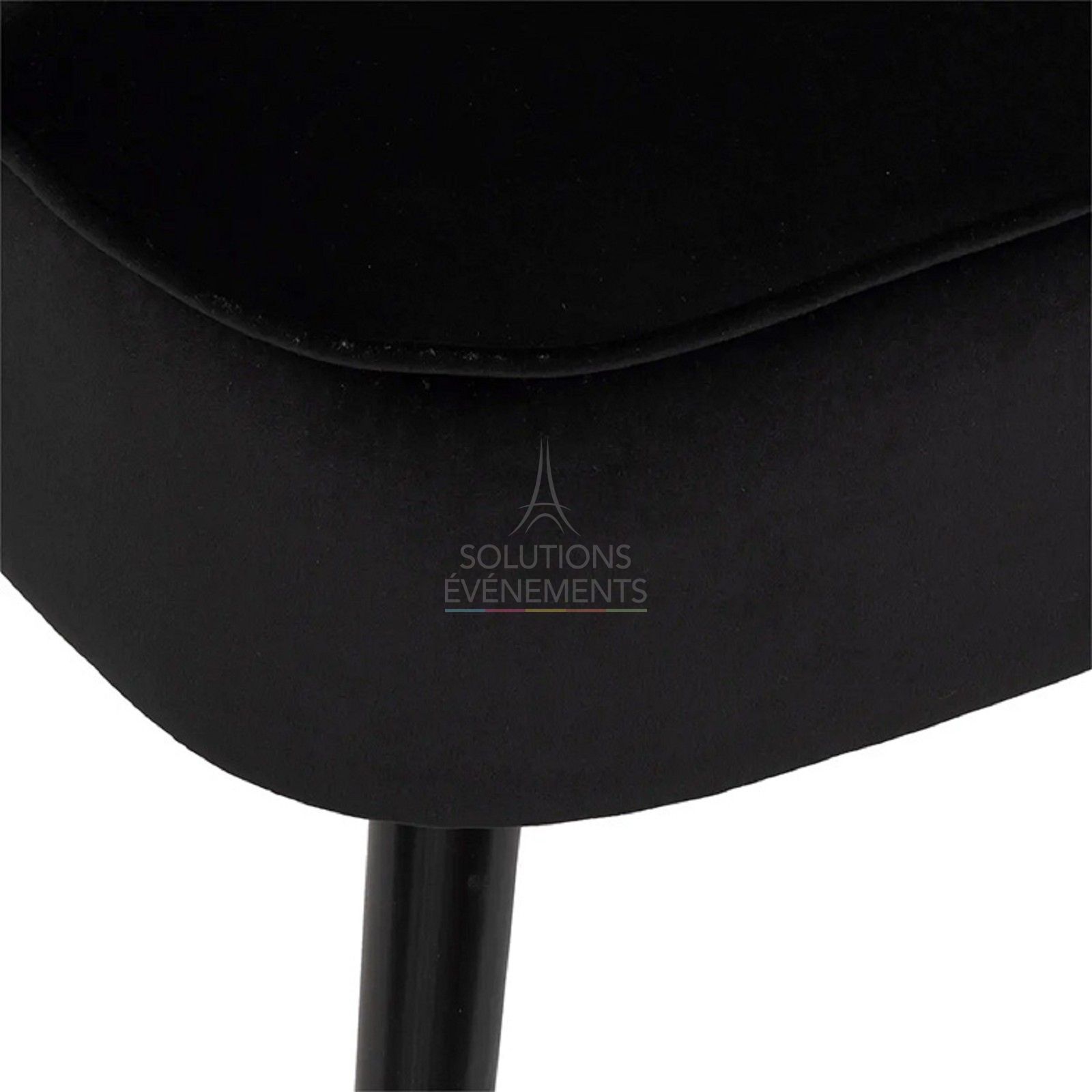 Fauteuil Naomi velours noir - Visuel 2