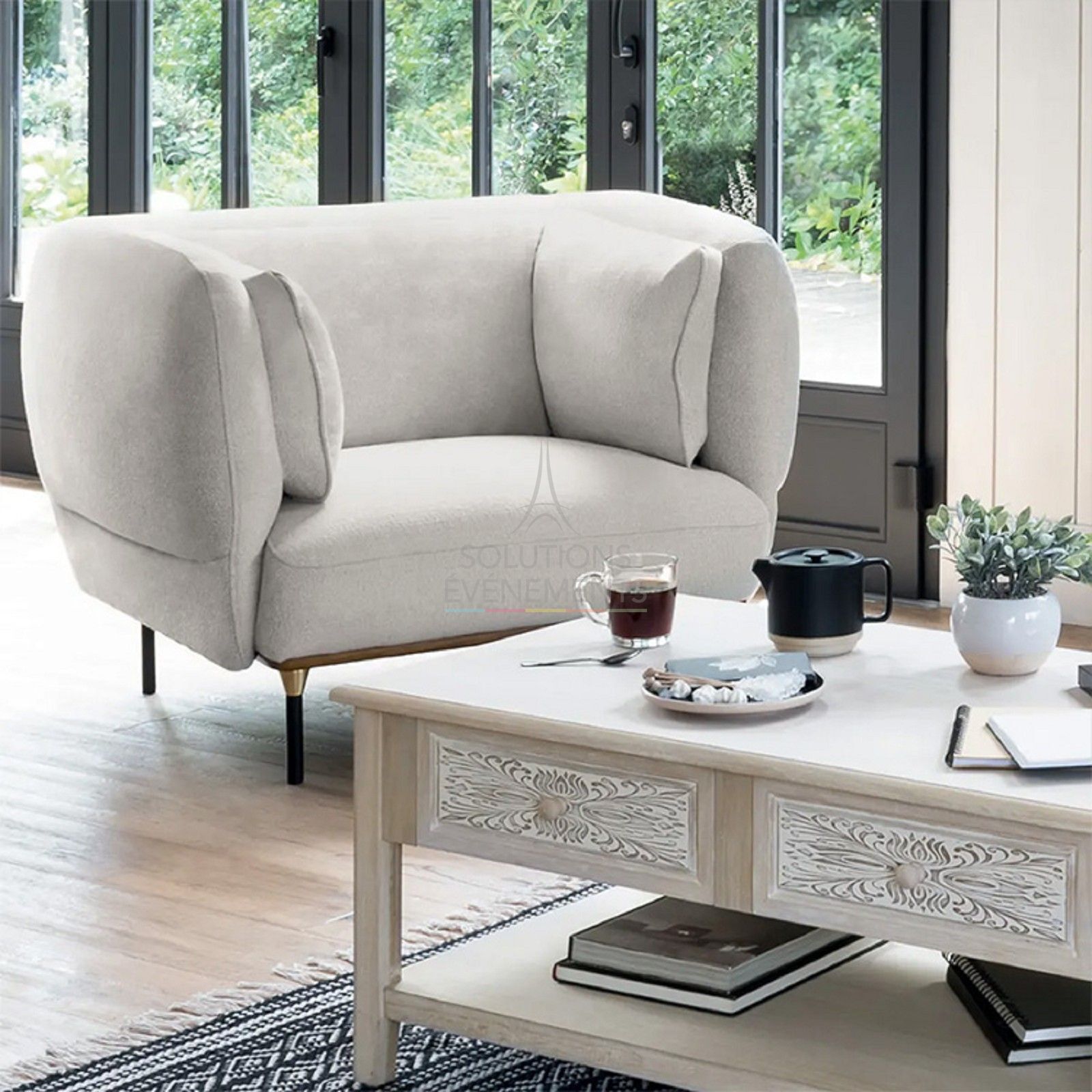 Fauteuil Paloma gris - Visuel 3