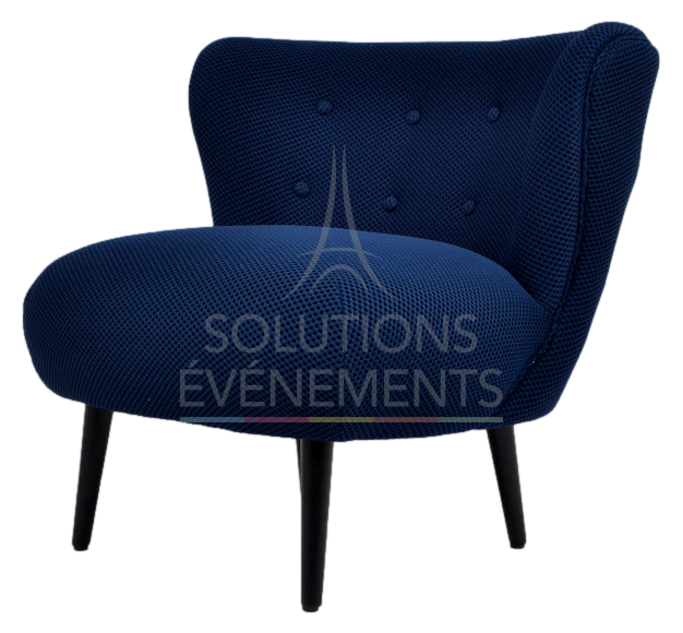 Location fauteuil tissu 3D bleu