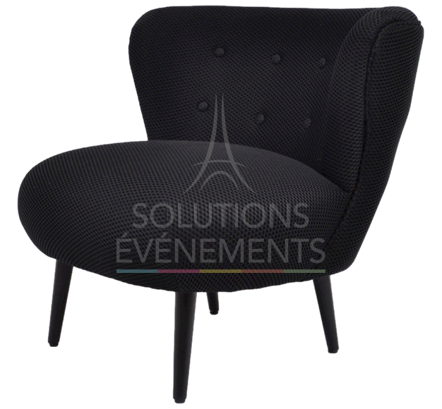 Location fauteuil tissu 3D noir