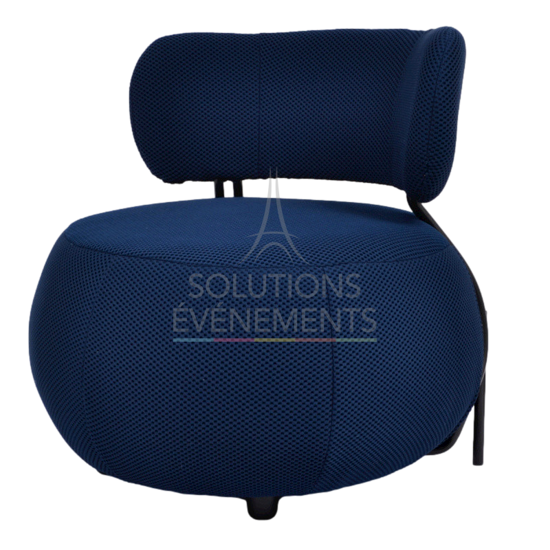 Location fauteuil tissu 3D bleu