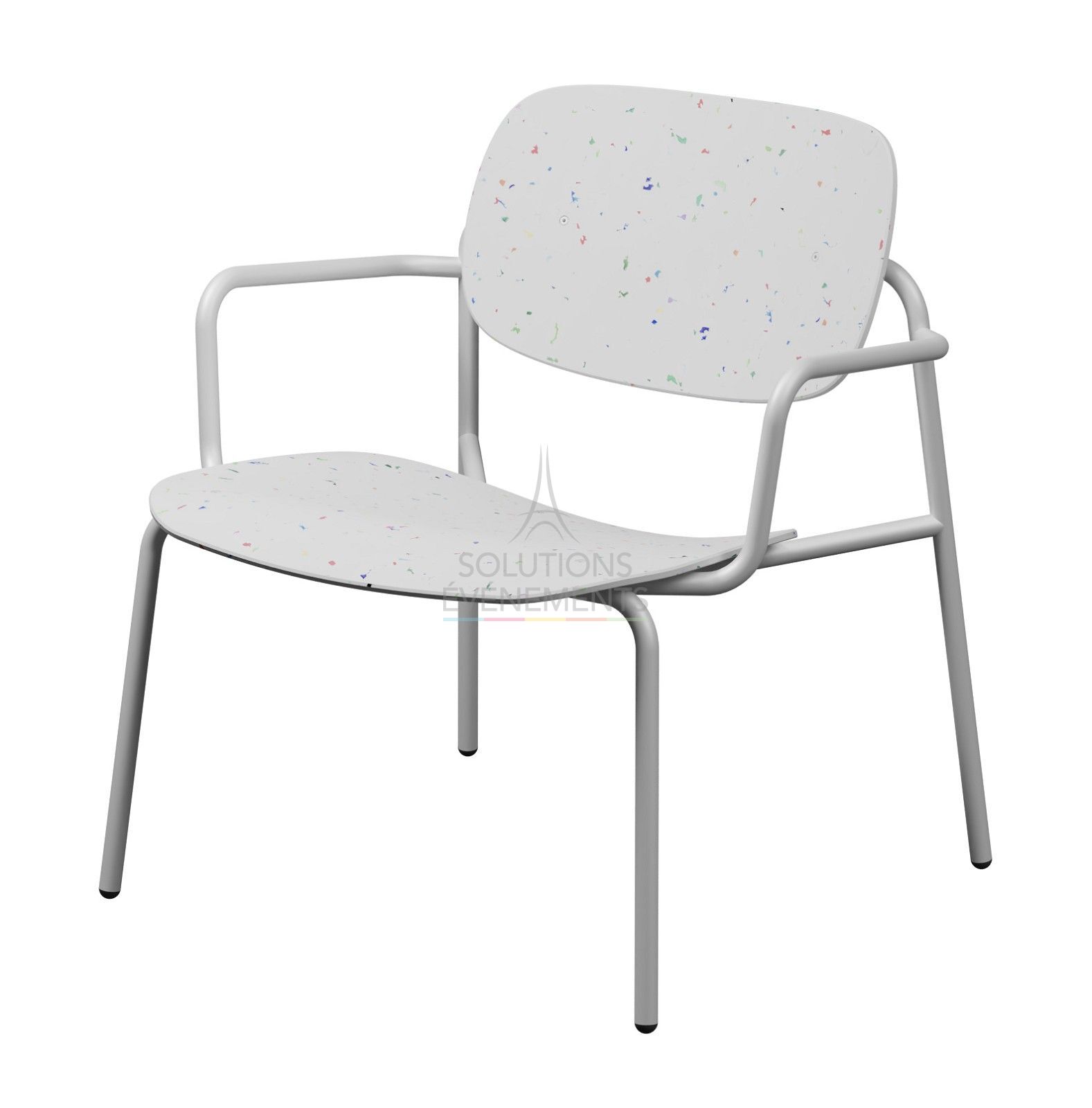Location de fauteuil bas recyclé/recylable design