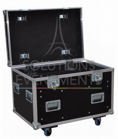 location de flight case malle avec roulettes et freins