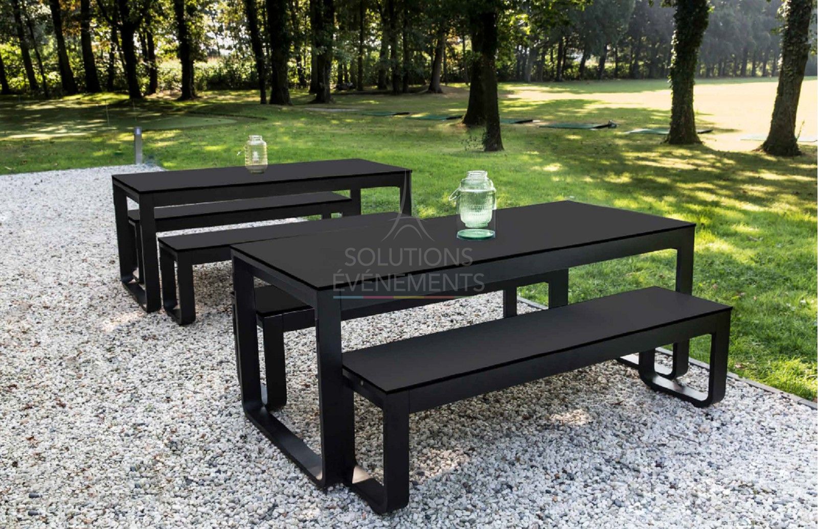 Flow table 180cm - wooden top - Visual 2