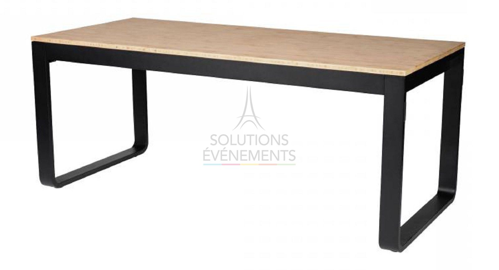 Location de table design Flow Dinner bois