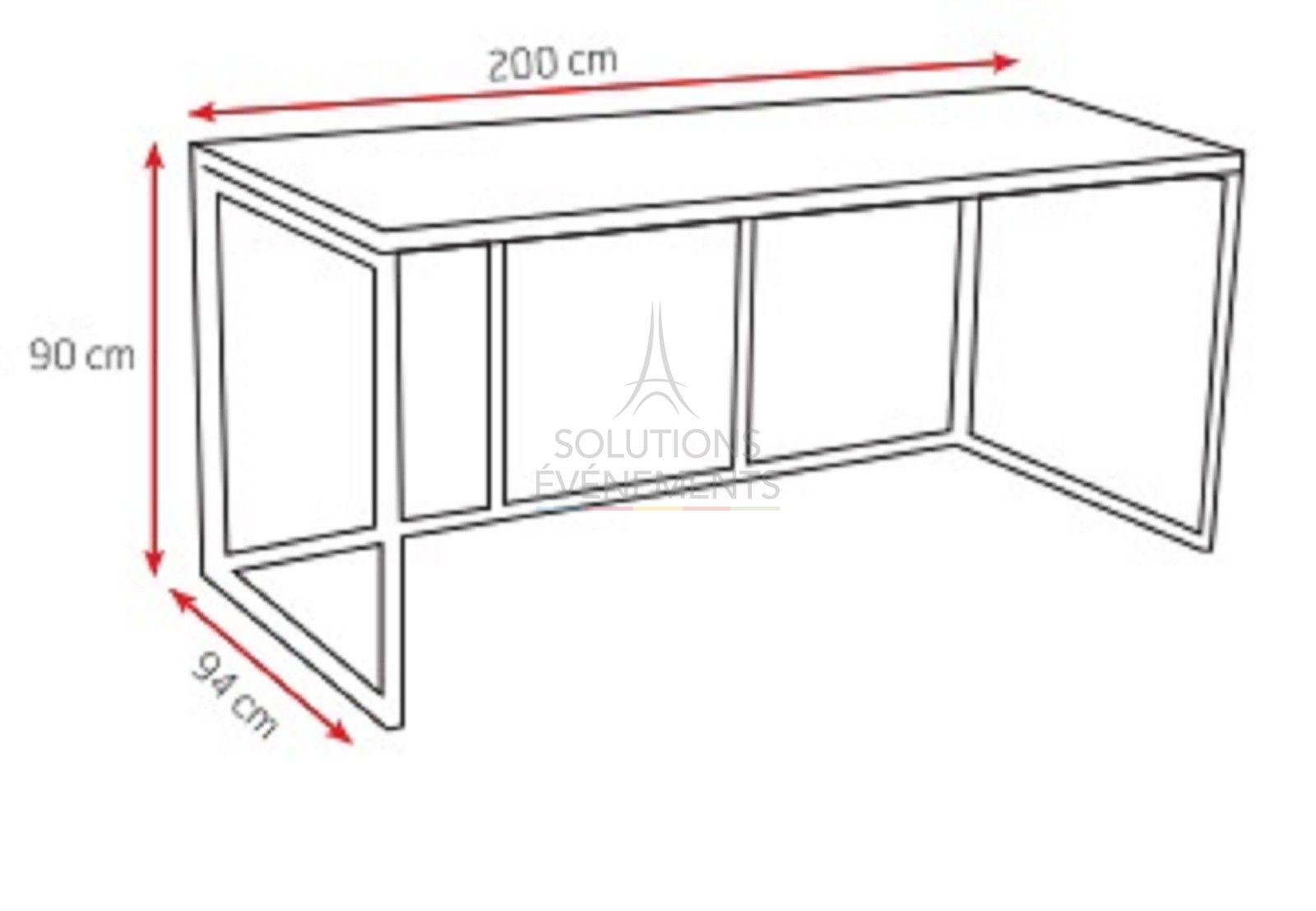 Folding sideboard - White - Visual 4