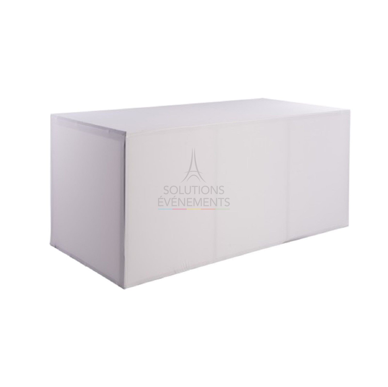 Rental of designer buffet with a white cover