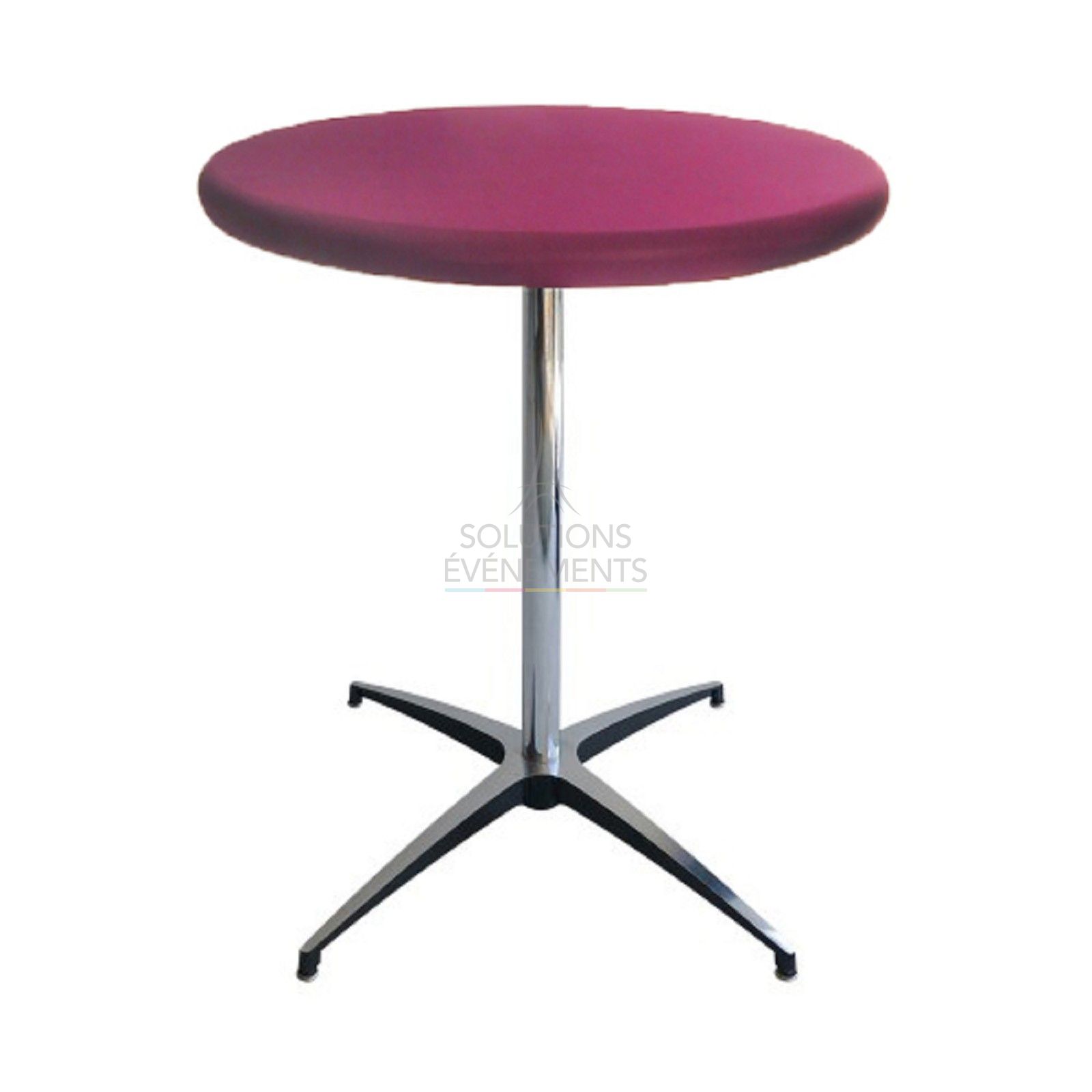 Fuchsia Top Cover for Standing Dining Table diam 68-90cm - Visual 3