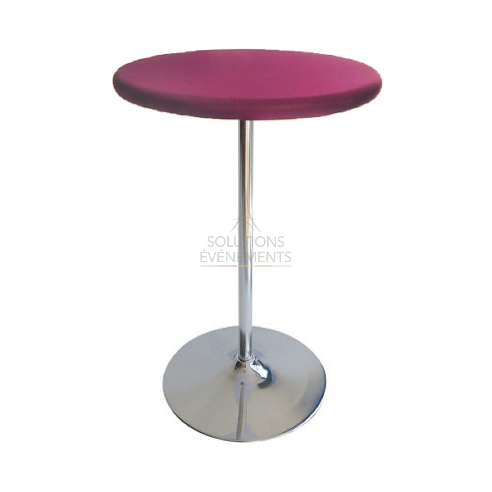 Fuchsia Top Cover for Standing Dining Table diam 68-90cm - Visual 4