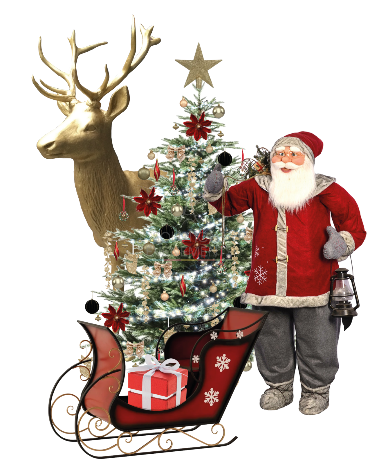 Giant Santa Claus H180cm - Visual 3