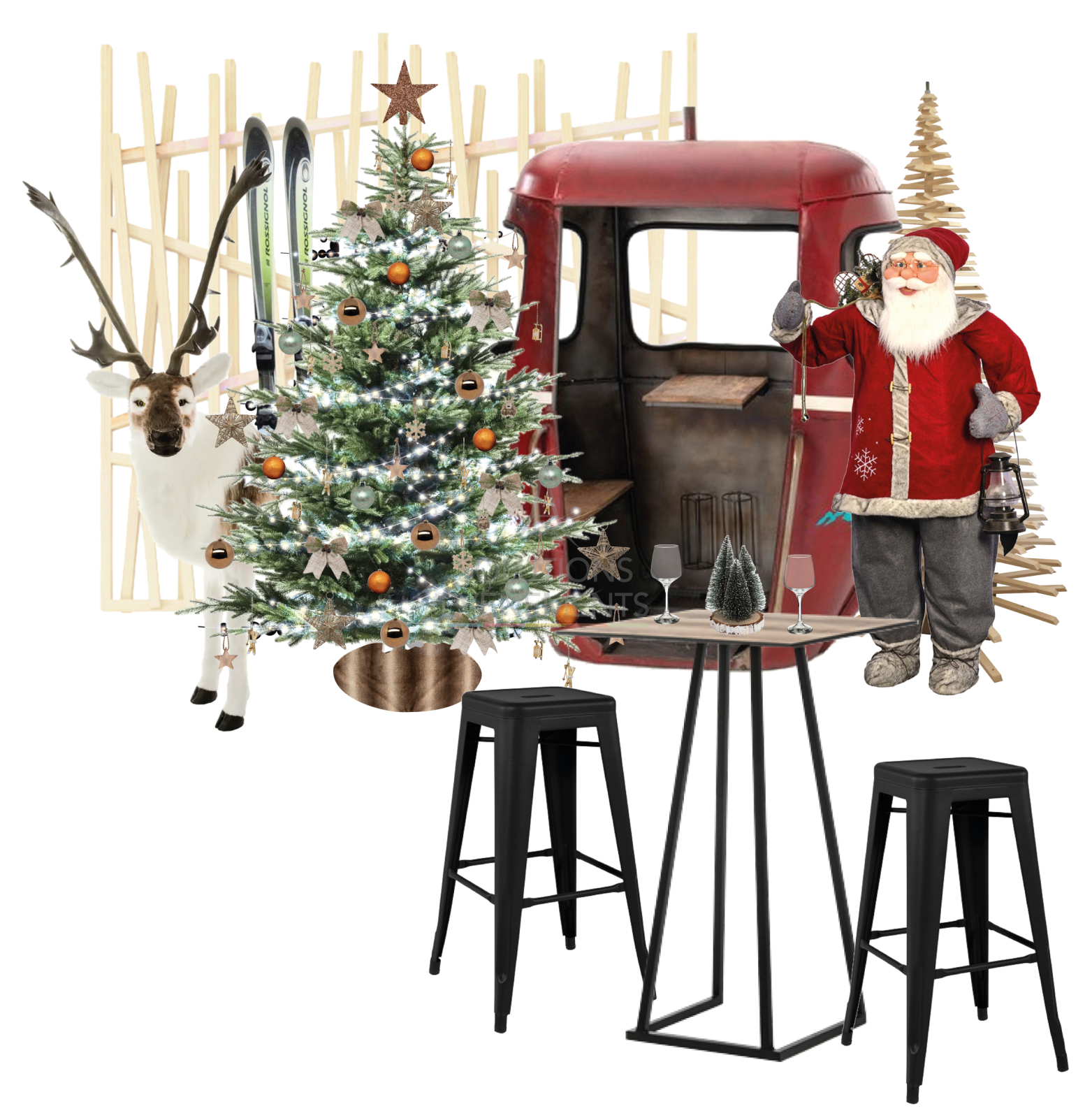 Giant Santa Claus H180cm - Visual 4