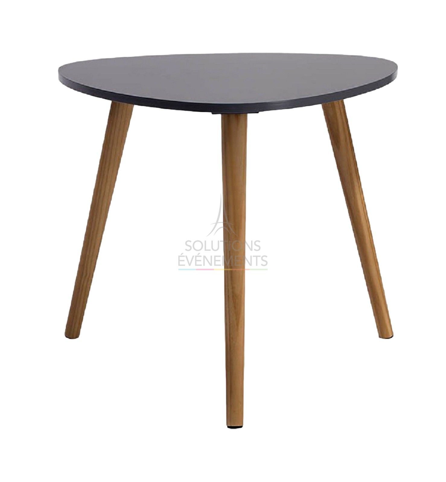 Scandinavian style 3-legged coffee table rental