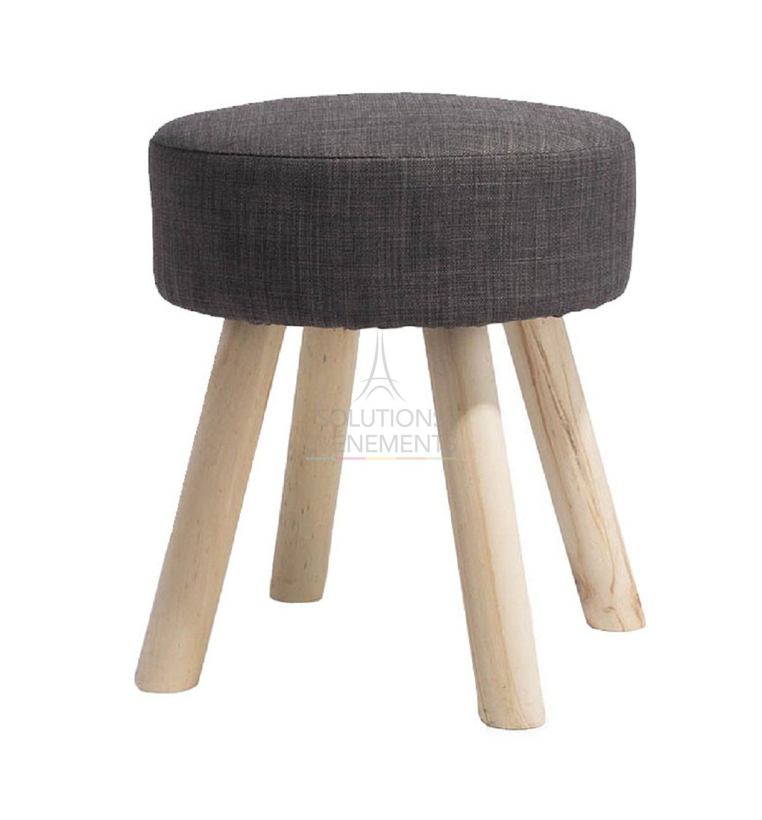 Rental of gray Scandinavian stool