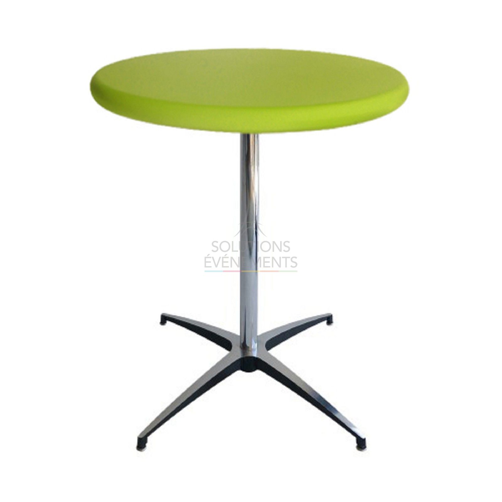 Green Top Cover for Standing Dining Table diam 68-90cm - Visual 3