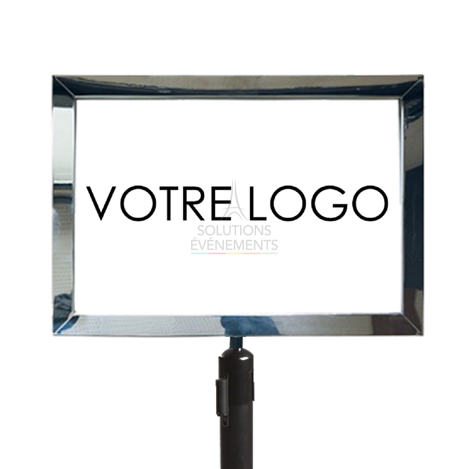 Location de Panneau indicateur pour potelet enrouleur avec sangle noire