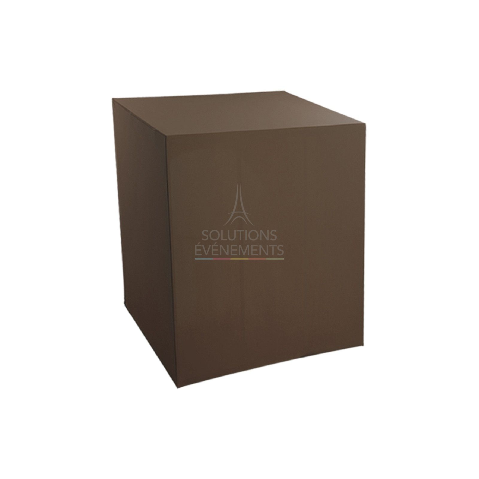 Location de housse couleur chocolat pour demi buffet pliant