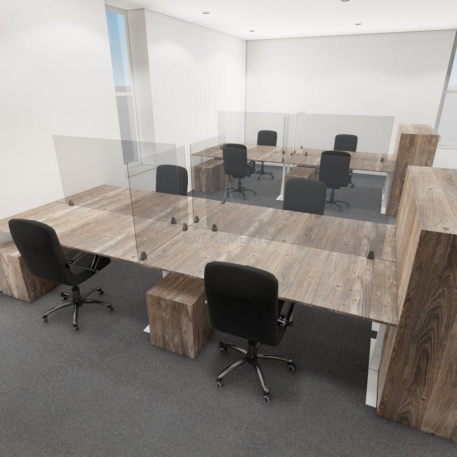 Hygiaphone design 750mm x 750mm - pied argent  - Visuel 2