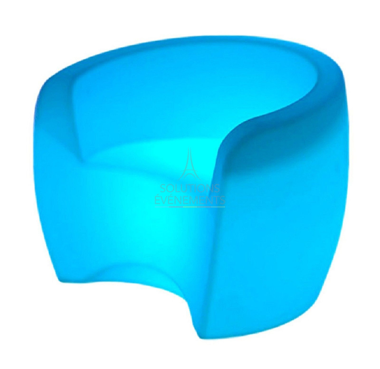 Rental of illuminated armchair with LED backlighting