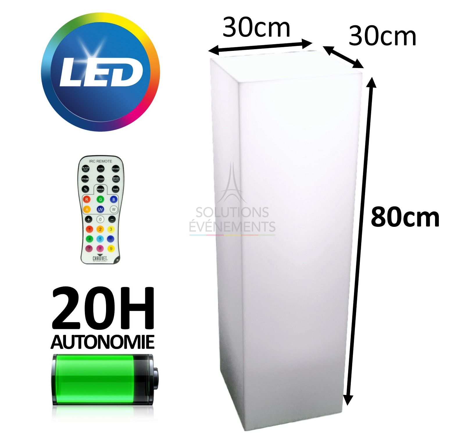 Location de stèle lumineuse événementielle pour salon et signalétique