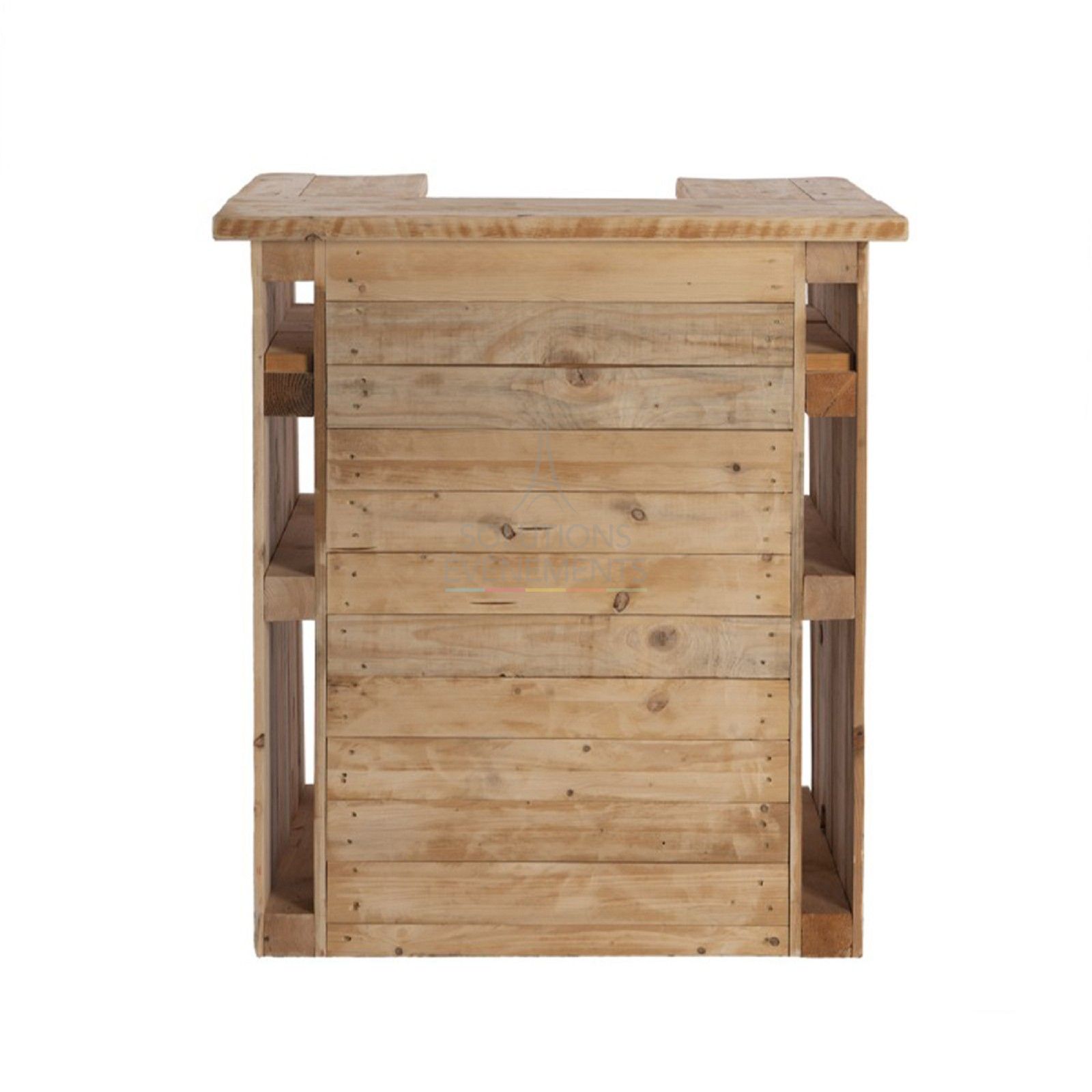 Recycled pallet wood counter rental