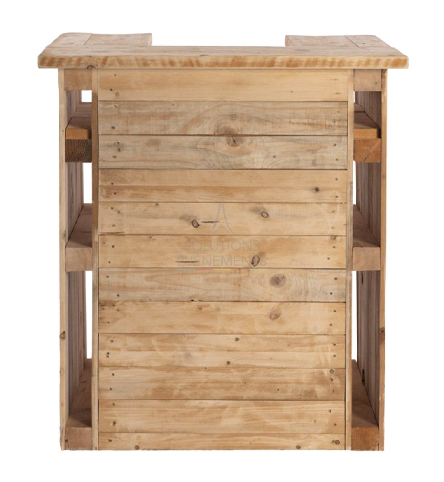 Recycled pallet wood counter rental