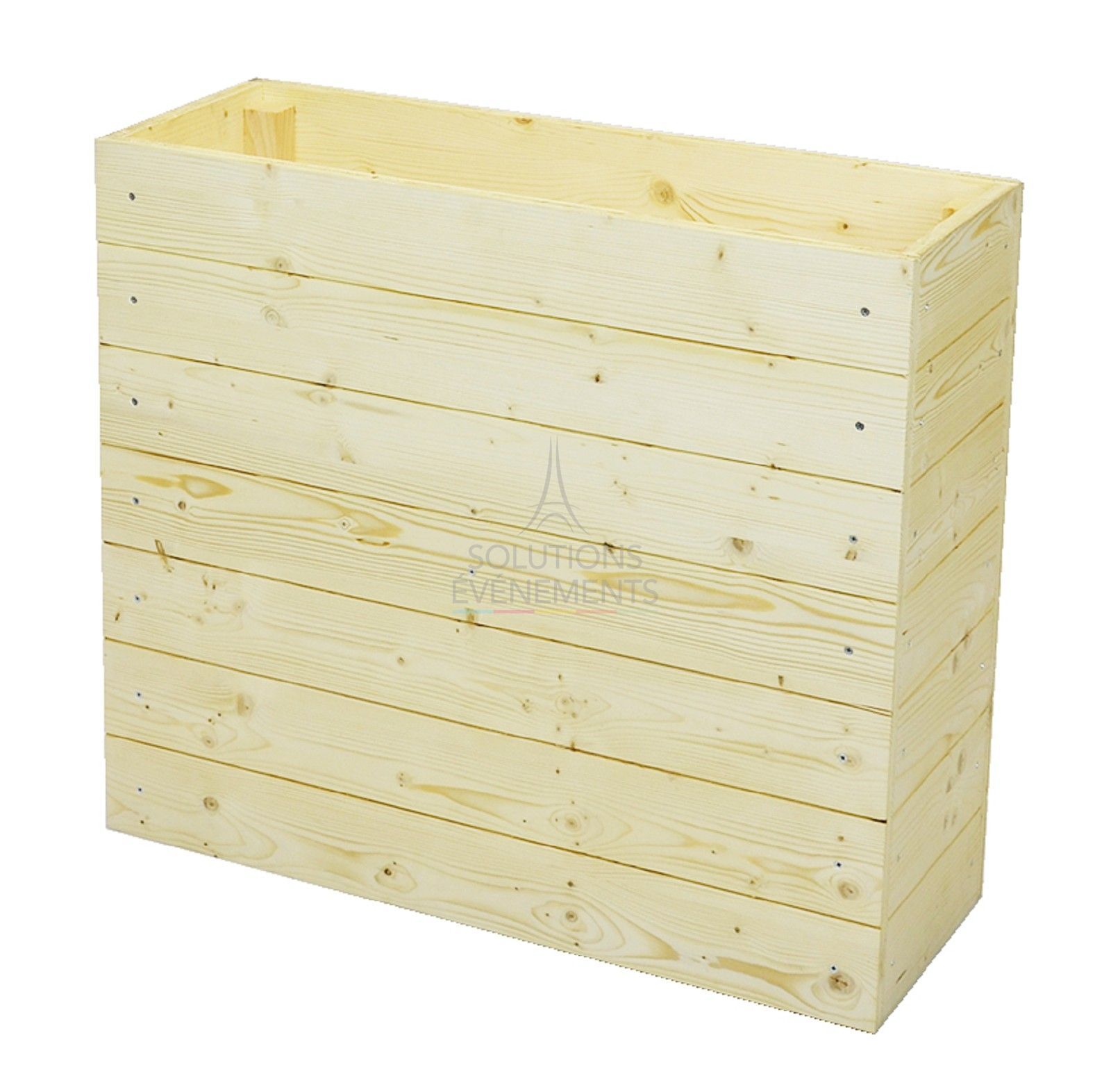 Location de jardinière en bois massif