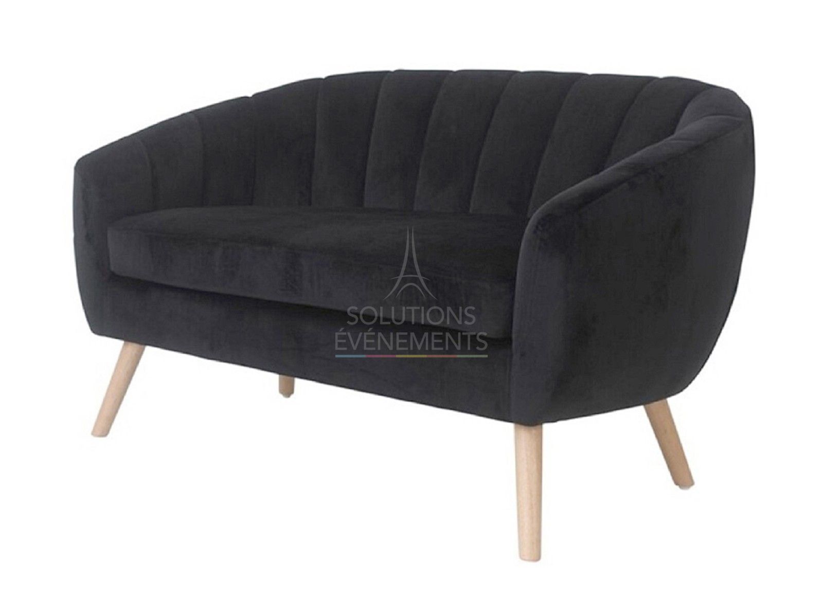 Scandinavian style designer sofa rental for 2 to 3 people