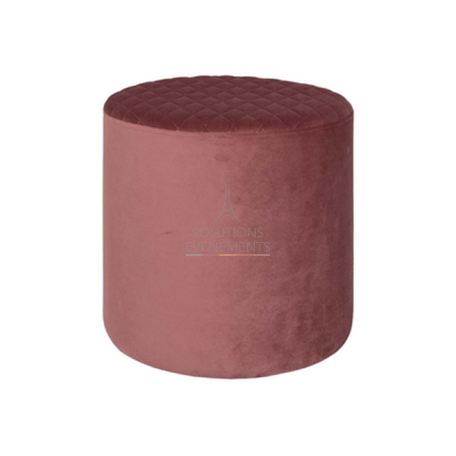 Juliette pink velvet pouf - Visual 1