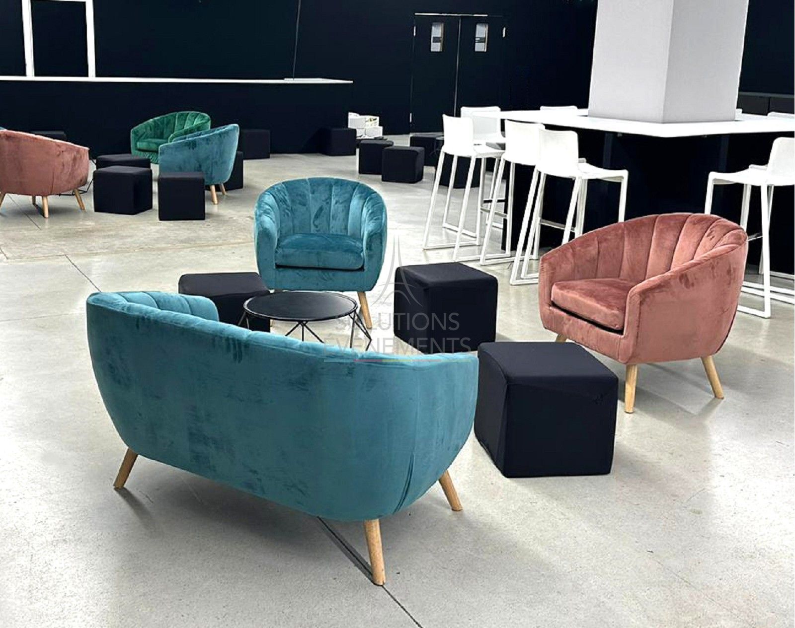Juliette sofa blue velvet - Visual 6