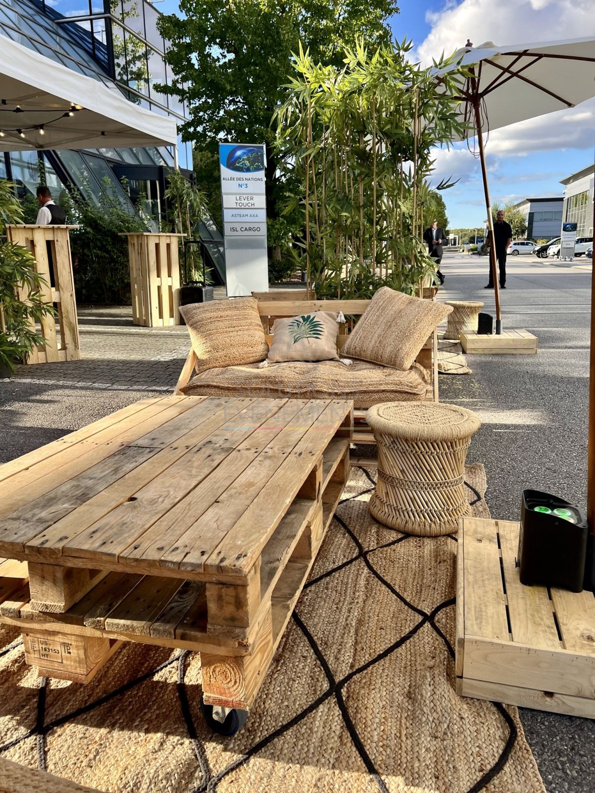 Jute Palm Cushion - Visual 2