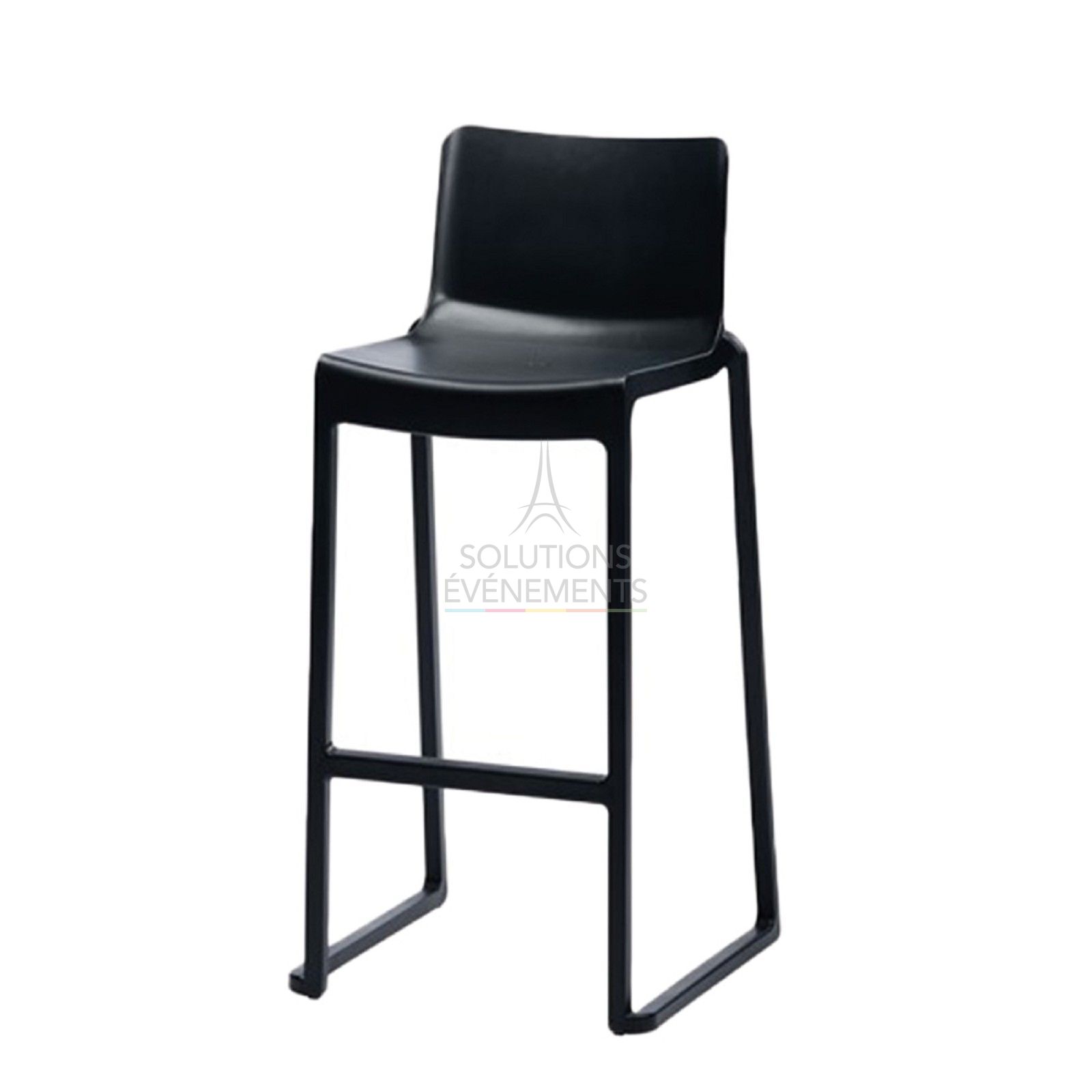 Rental black high chair eco-responsible design