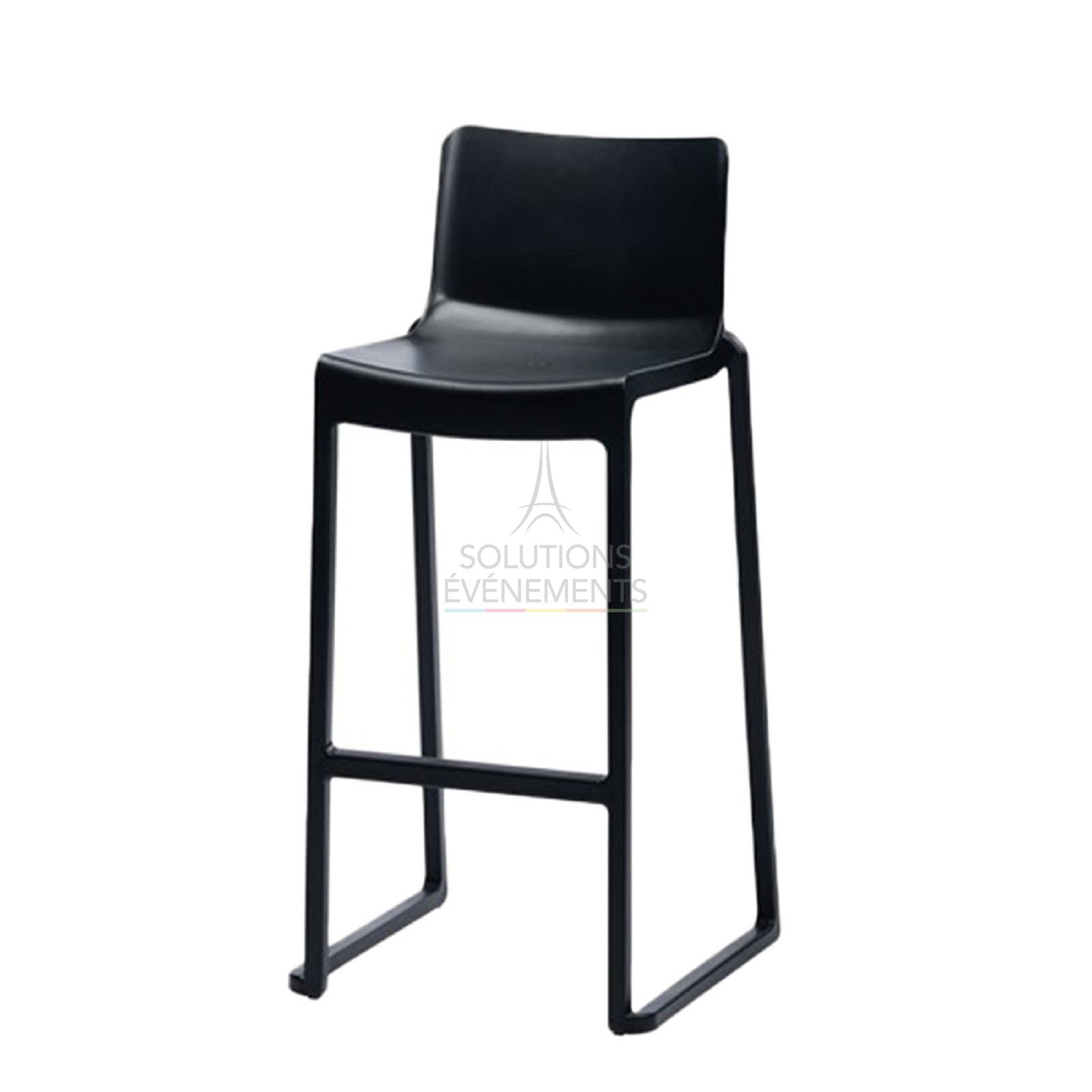Location chaise haute noire design éco-responsable